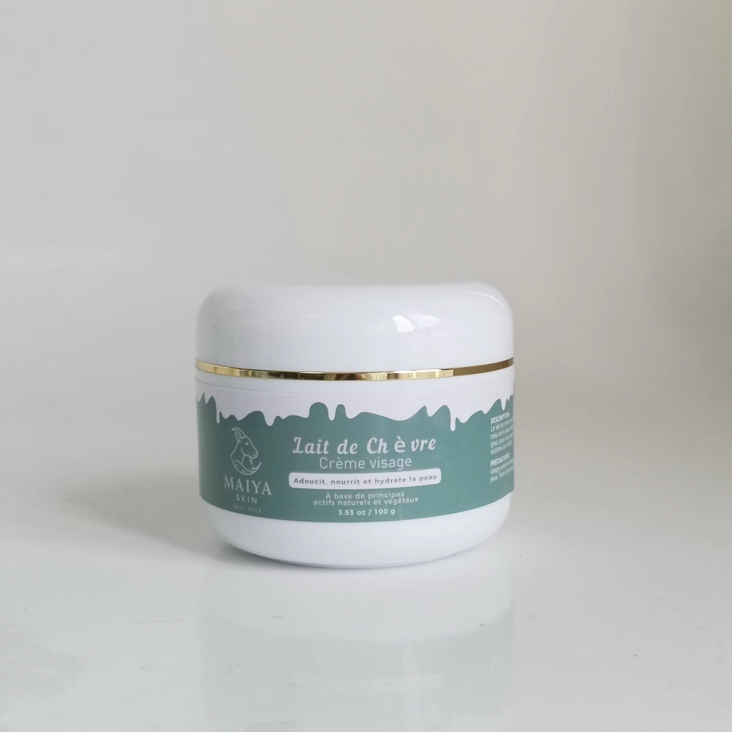 Crème Visage Hydratante au Lait de Chèvre – 100 g